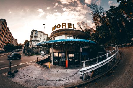White And Blue Morel Store Under White Sky