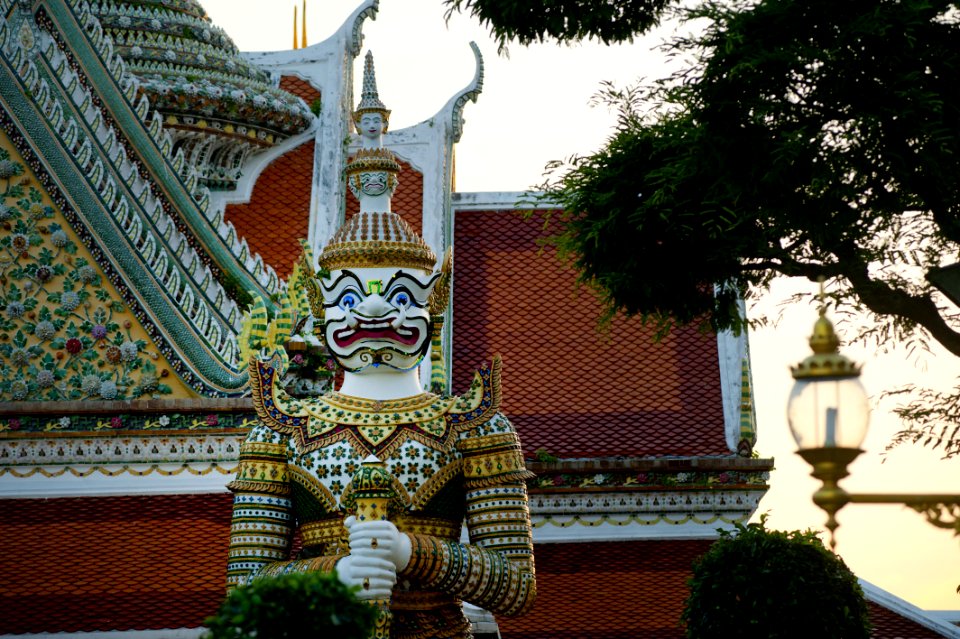 White And Brown Statue