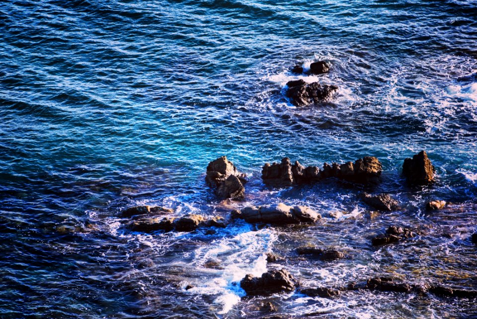 Sea And Rock Formation In Aerial Photo