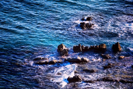 Sea And Rock Formation In Aerial Photo photo