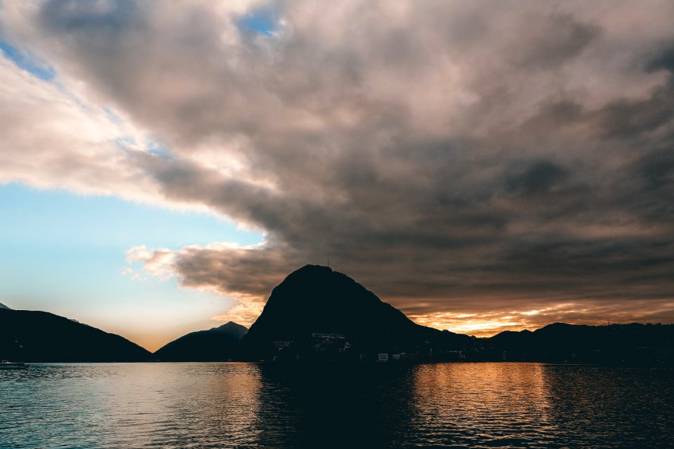 Mountain Under Gray Sky