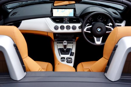 Black Brown And Gray Bmw Car Interior View photo