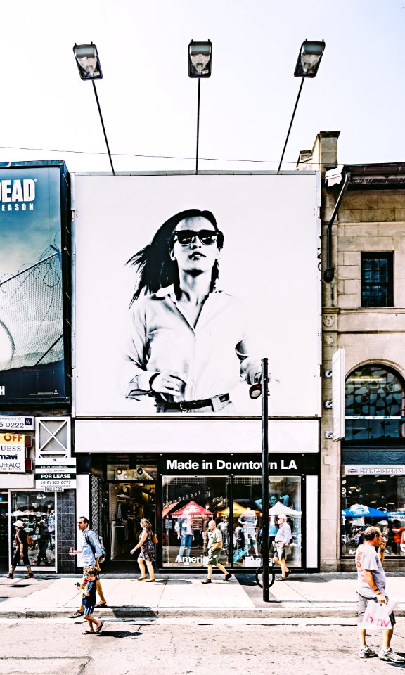 Photo Of Billboard Of Woman In Black And White