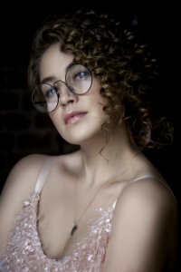 Portrait Of Curly Hair Woman photo