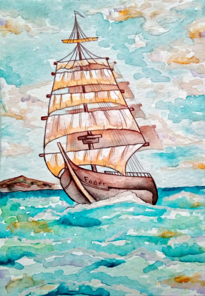 Sailing Ship Caravel Brigantine Full Rigged Ship