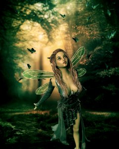 Nature Green Fairy Lady photo