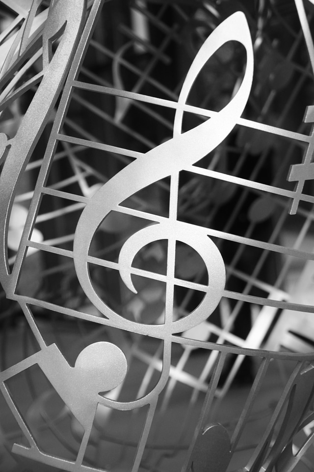 Treble clef tonkunst staves