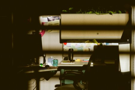 Photo Of Workplace At The Dark
