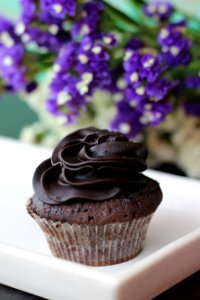 Close-up Photography Of Chocolate Cupcake photo
