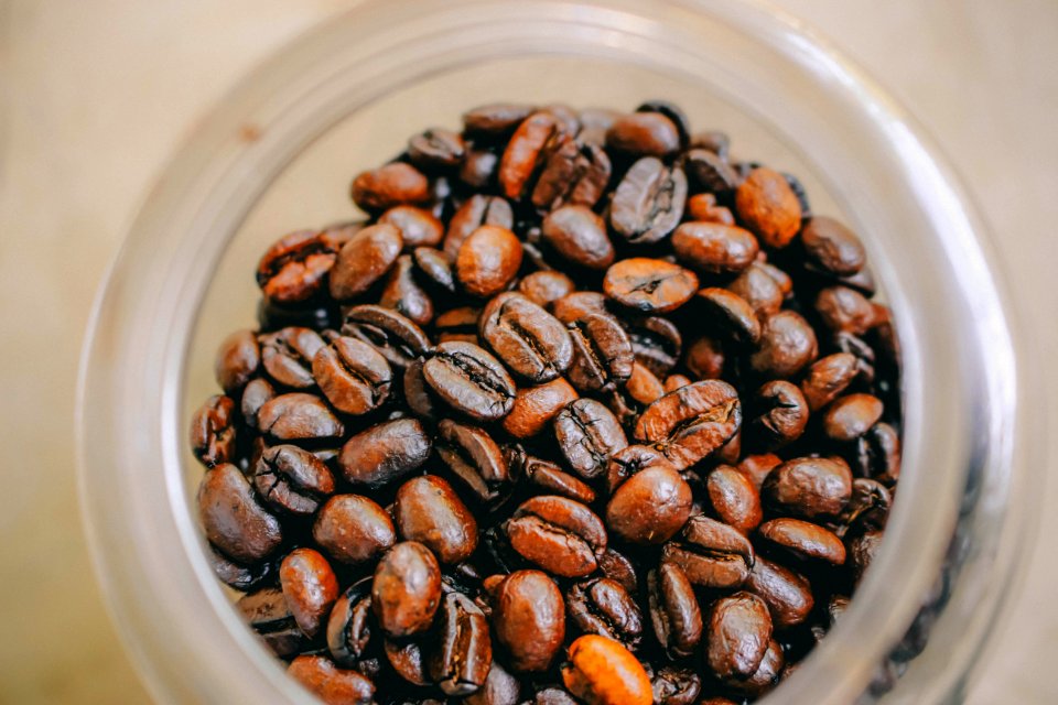 Photo Of Brown Coffee Beans Inside Clear Glass Jar