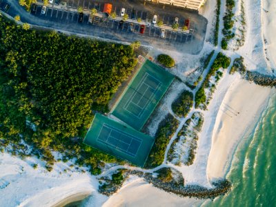 Aerial Photo Of Tennis Courts