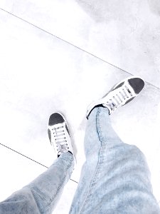 High Angle Shot Of Shoes