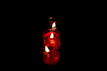 Photography Three Tealight Candles In Dark Place