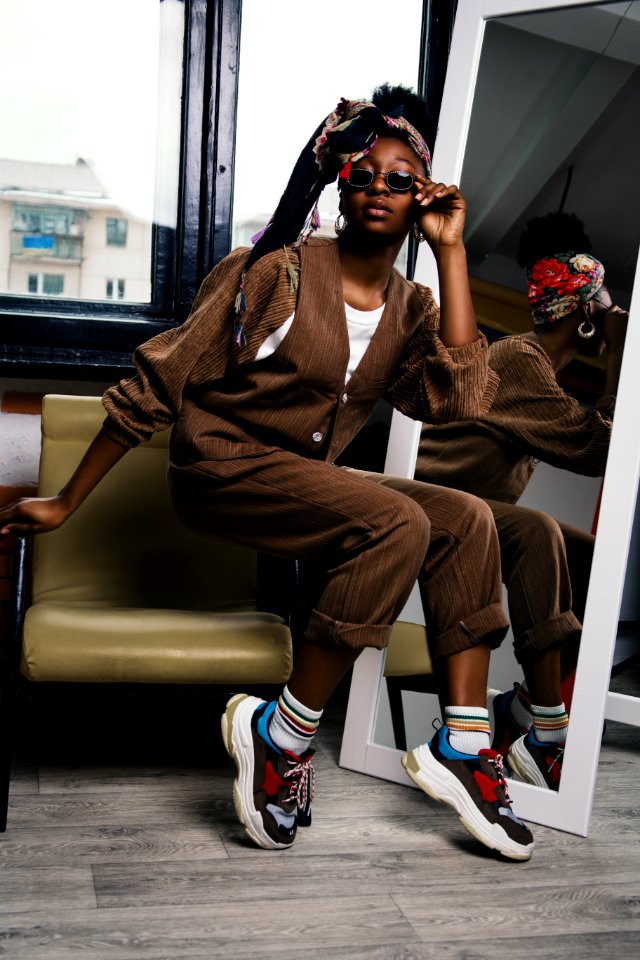 Woman Wearing Brown Overall