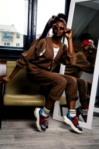 Woman Wearing Brown Overall