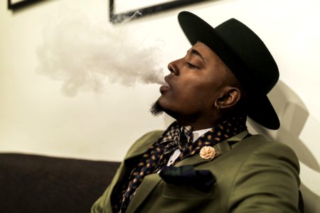 Man Blowing Smoke