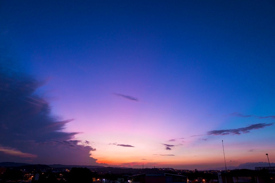 Orange Sunset Under Clear Sky