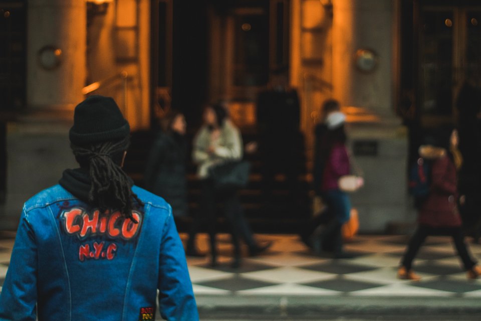 Person In Blue Jacket