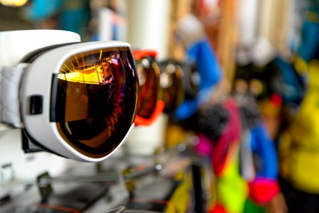 Selective Focus Photography Of White Framed Sports Sunglasses photo