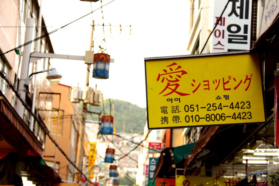 Buildings With Lanterns And Signboards