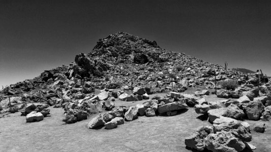 Mountain Of Trash Grayscale Photo photo