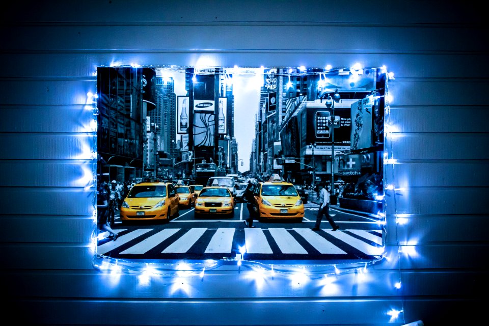 Closeup Photo Of Selective Color Photography Of Cars On Road Print
