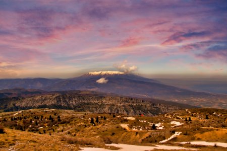 Aerial Photography Of Mountain photo