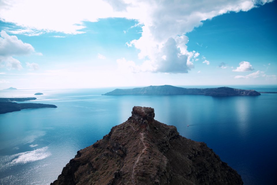 Island Under White Clouds