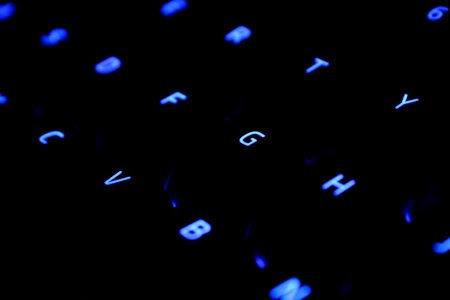 Close Up Shot Of Black Computer Keyboard