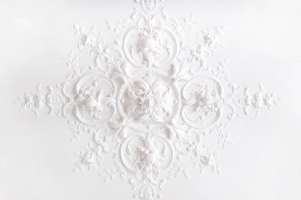 White Wallpaper Lace Pattern