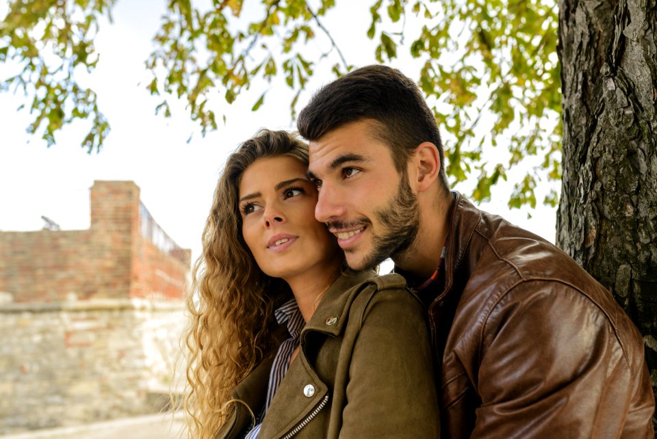 Man And Woman Near Tree photo