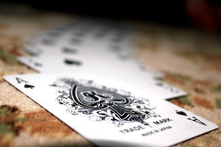 Selective Focus Photography Of Ace Of Spade Playing Card