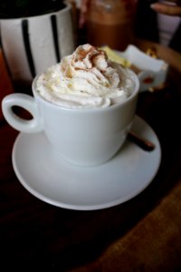 White Ceramic Cup With White Cream
