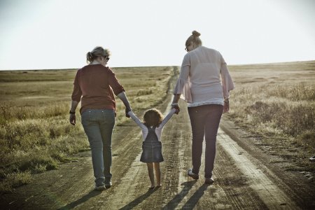 Photography Of Women Walking On Dirt Road