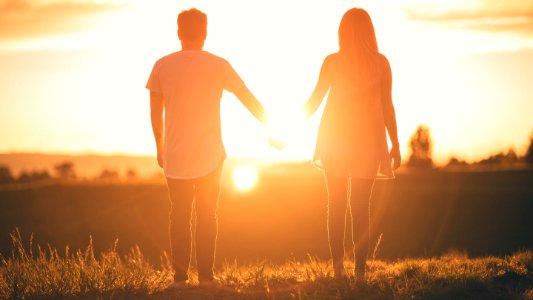 Sun Sunlight Sunrise Holding Hands photo