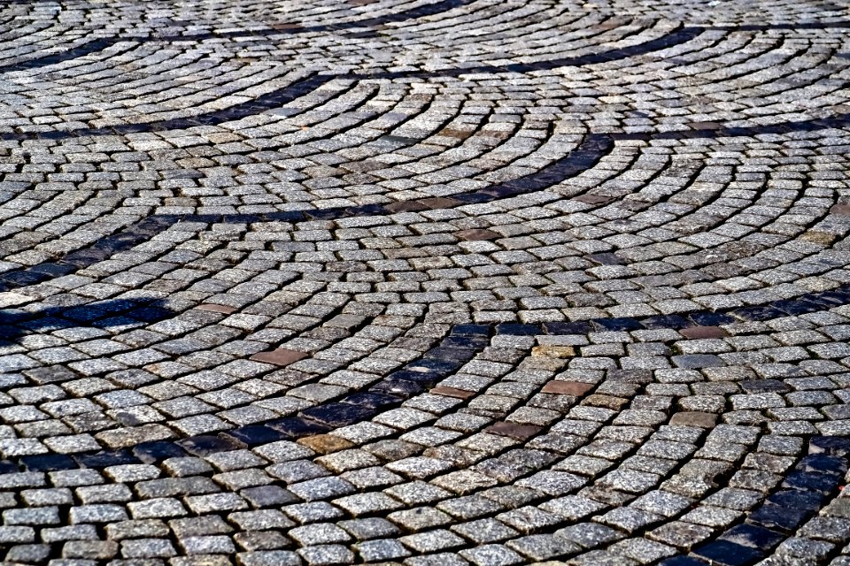 Cobblestone Road Surface Pattern Brickwork