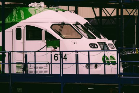 White And Green Train photo