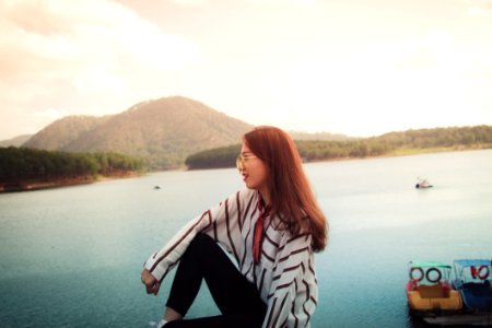 Woman Staring At The Horizon
