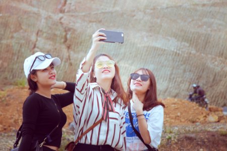 Three Woman Doing Some Selfie photo