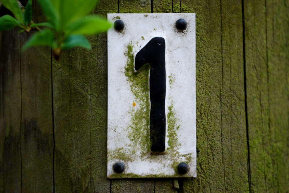 Number House Numbering Grass Metal