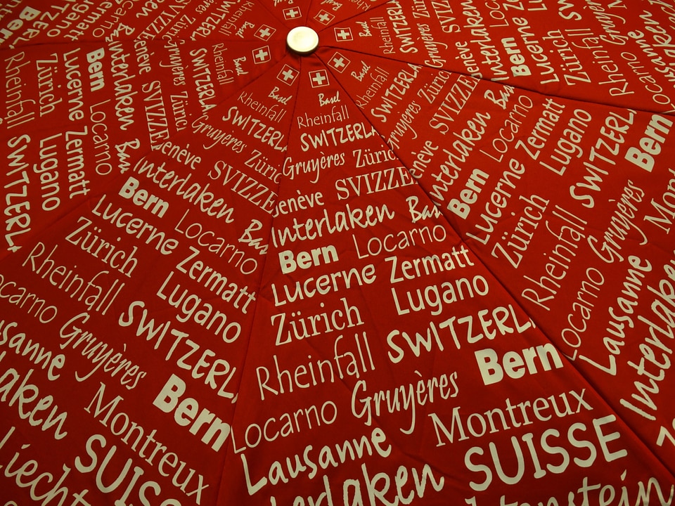 Swiss cities bern red