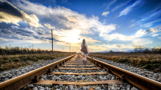 Track Sky Cloud Horizon photo