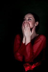 Red Beauty Girl Emotion