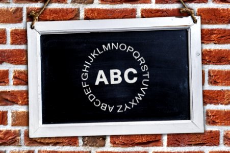 Blackboard Chalk Font Window photo