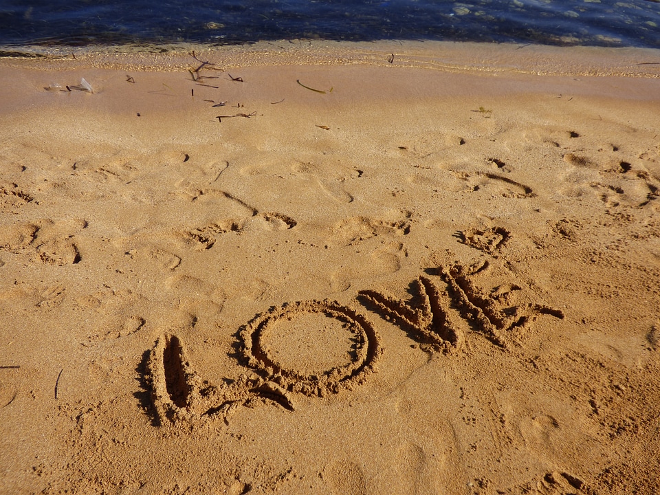 Sea sand outdoors