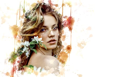 Beauty Lady Girl Flower