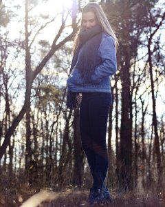 Woman Standing On Grass photo