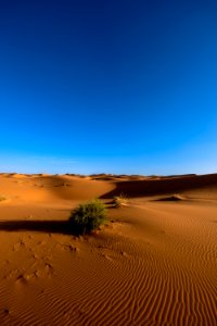 Photography Of Sand Dunes Under Blue Sky photo