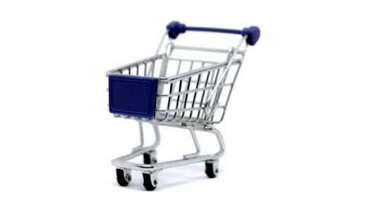 Gray Steel Shopping Cart
