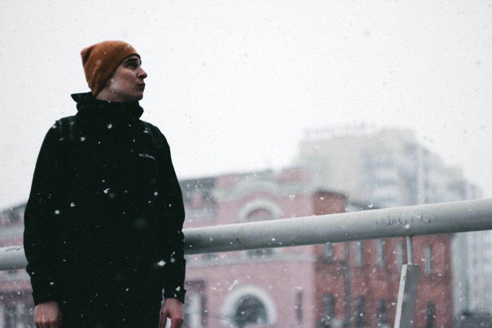 Man Wearing Black Jacket photo